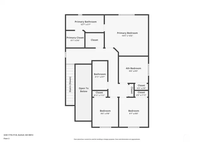 Upper Level Floor Plan