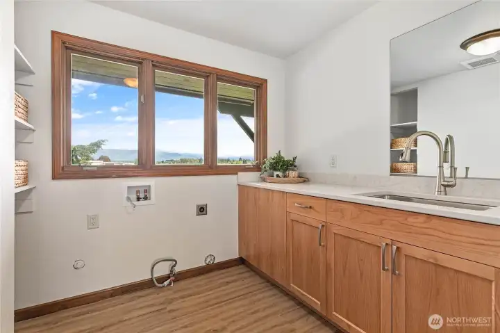 Lovely laundry room with a view!