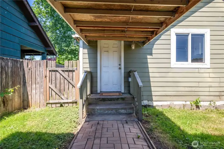Back door entrance