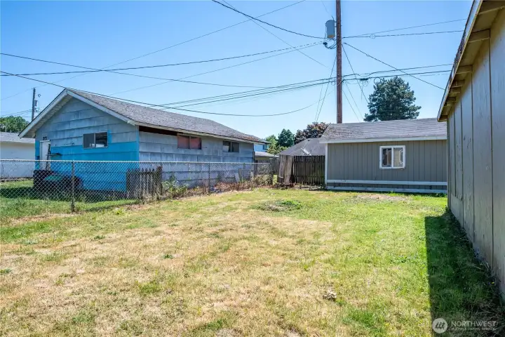 Backyard fenced