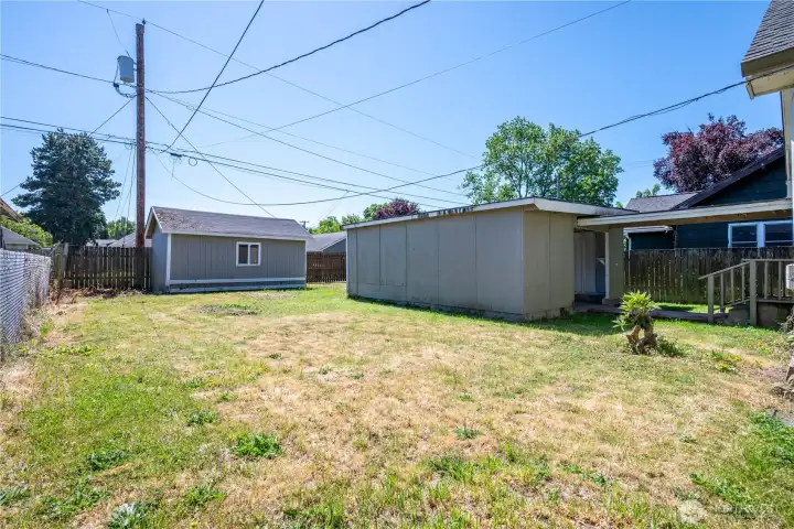 Backyard fenced