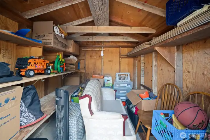 Interior of shed Interior of shed