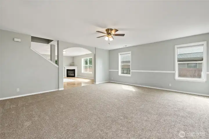Living Room on the main level upon entry
