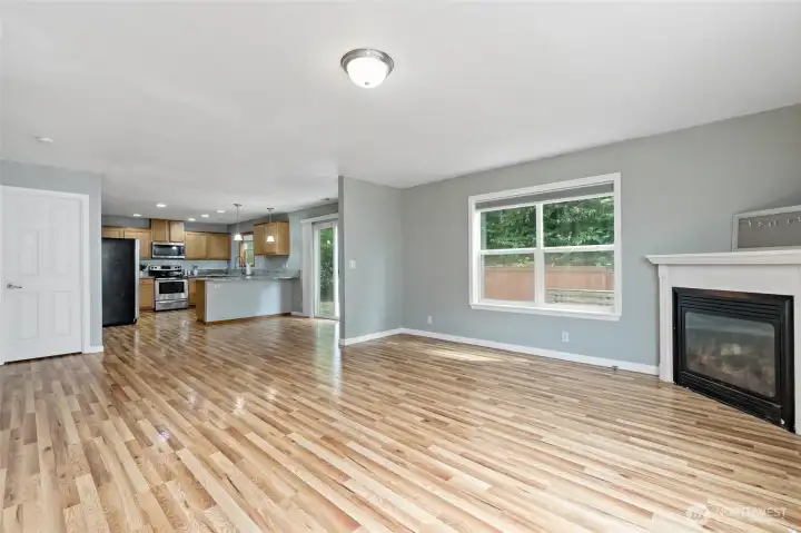 Open concept to the kitchen