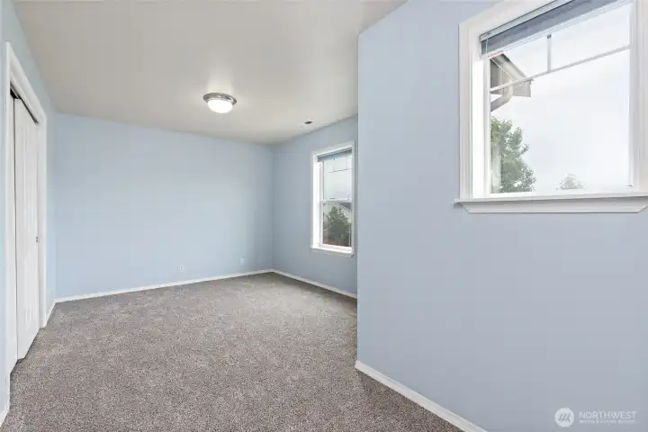 Bedroom #1 with brand new carpet