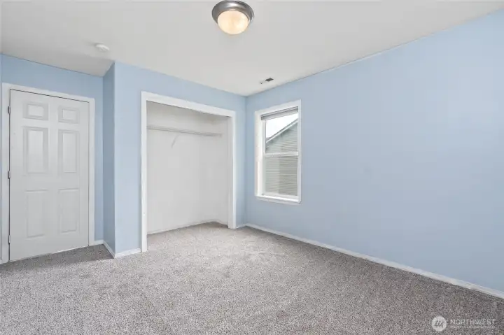 Bedroom #2 with brand new carpet