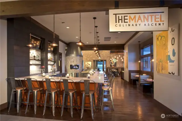 The Mantel restaurant & lounge; a place to gather and make new friends. Welcome to Trilogy at Tehaleh!