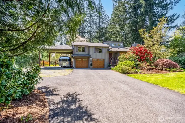 A long Driveway leads you to this beautifully updated Home.