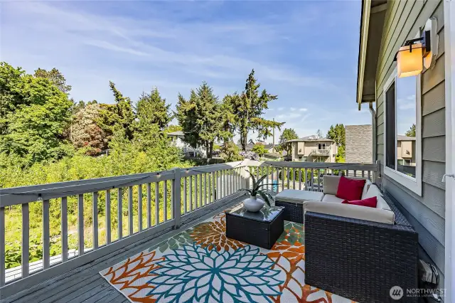 Summer entertainment at its best! Relax on the back deck with views of greenery, rock garden, flowers. Live the dream!