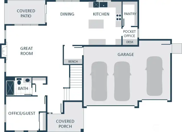Photographs are for illustrative purposes only. Features, finishes, interior/exterior colors, landscaping and floorplan shown may vary from actual homes built.