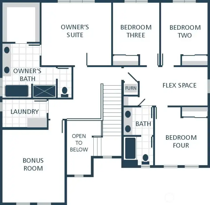 Photographs are for illustrative purposes only. Features, finishes, interior/exterior colors, landscaping and floorplan shown may vary from actual homes built.
