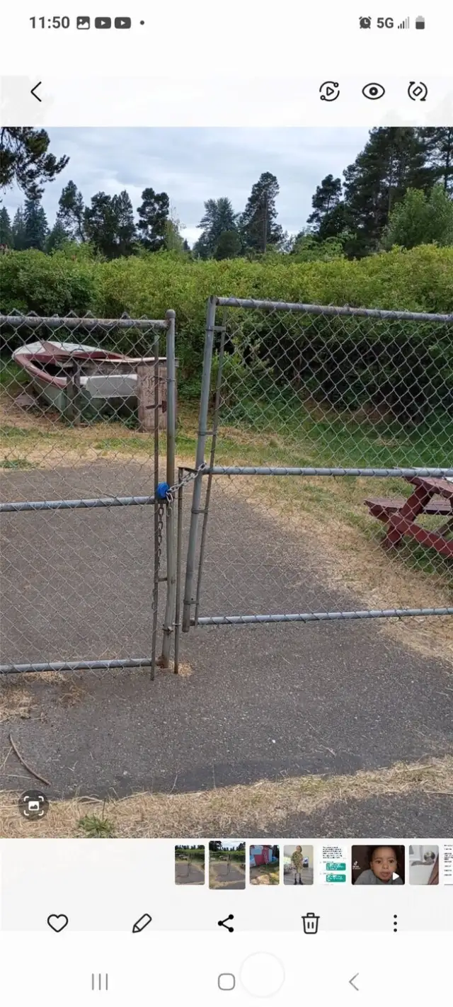 Is front gate entrance to farm.