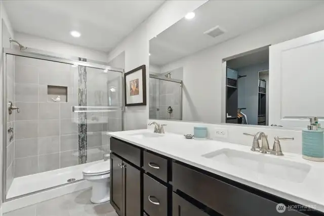 Ensuite Primary Bath, walk-in shower, double vanity