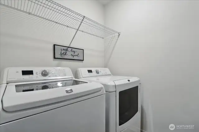 Laundry on upper level