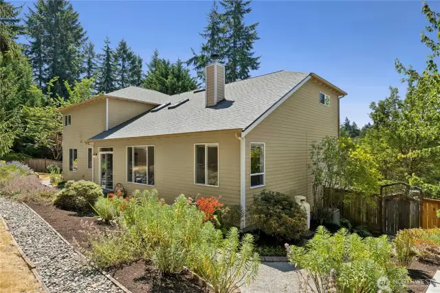 Moving outside to the back yard. The .30 acre lot is fully fenced.