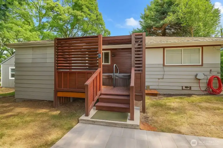Back deck entry. Enhanced photo