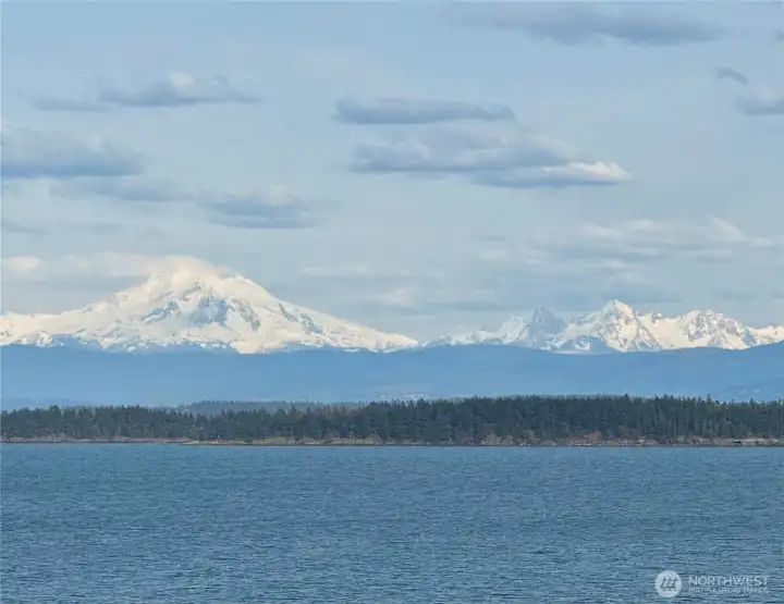 Mt. Baker shines to the east.