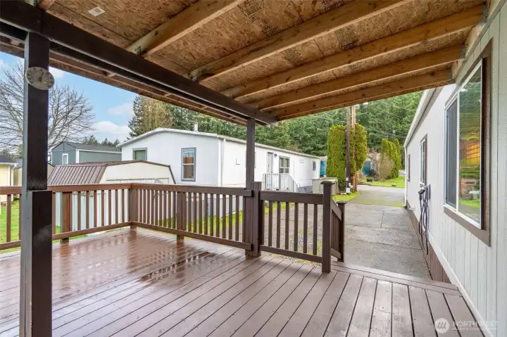 Covered Porch Perfect for BBQ's