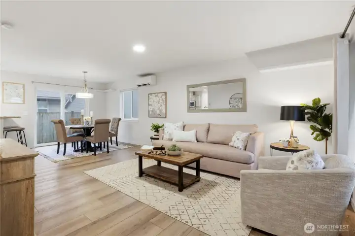 Come on in to this open living and dining space.