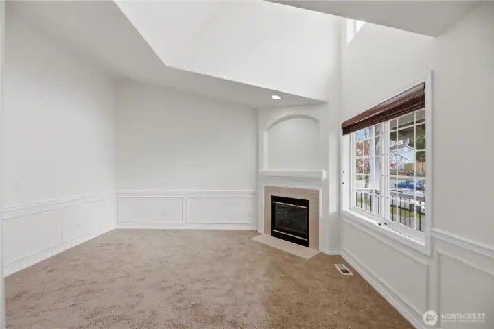 Living room with gas fireplace