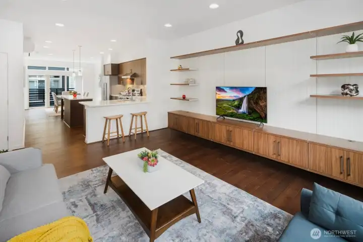 Tasteful mix of modern and natural finishes.