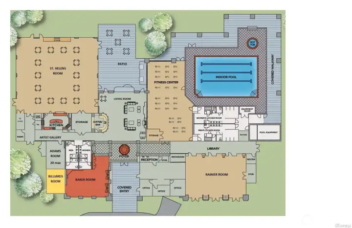 Floor plan of the lodge