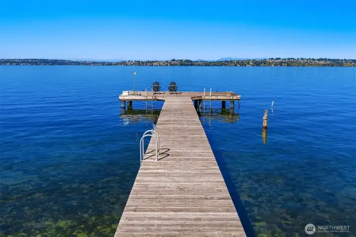 Shared dock to the south.