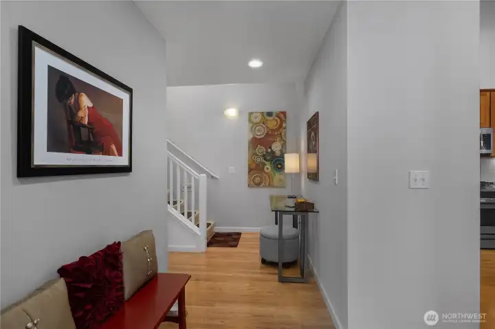 Entry wide enough for a small desk...