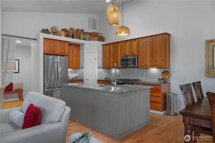 Custom hard wood cabinets...