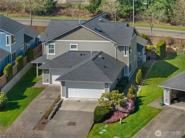 Attached floor plan with a detached feel...