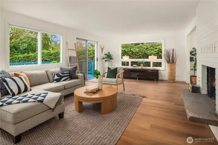 The first thing you'll notice is the abundance of natural light from this south facing home as it pours in the sunshine.