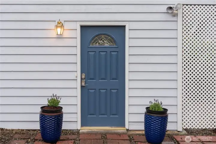 The ADU (apartment) features an exterior door as well as a separate electrical meter.