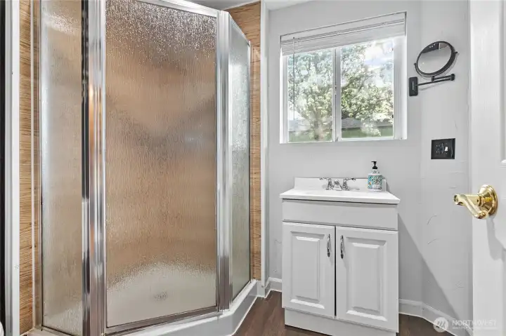 .75 bathroom in detached finished structure