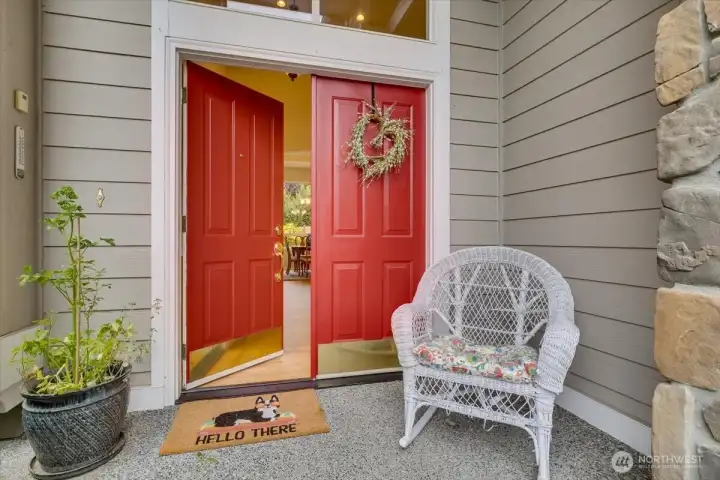 Inviting front porch