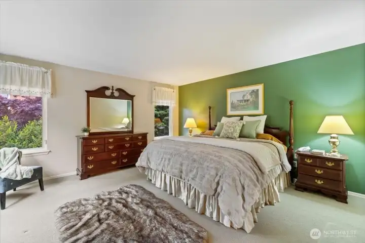 Spacious primary bedroom