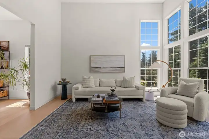 Oversized window great for natural light