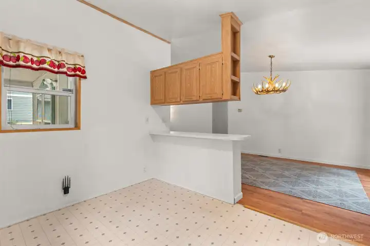 Kitchen and dining area