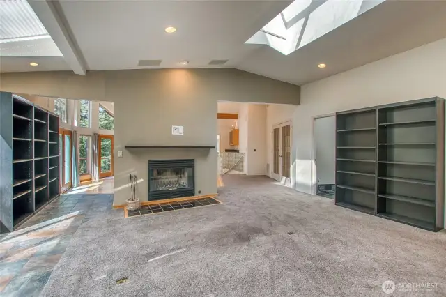 Skylit family room