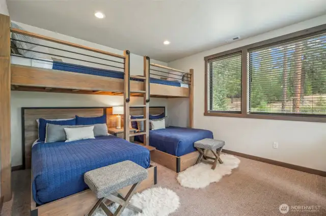 Kids oasis with custom built in bunks