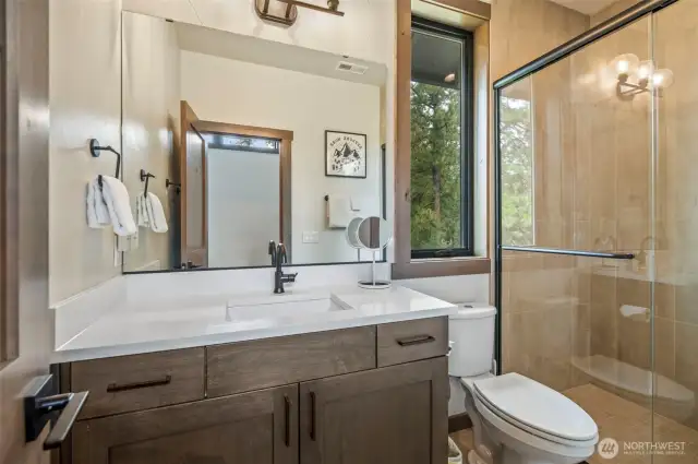There is even a 3/4 bath in this kids suite - truly a "full meal deal"