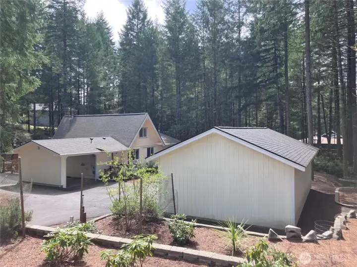 Backside of Garage and Carport
