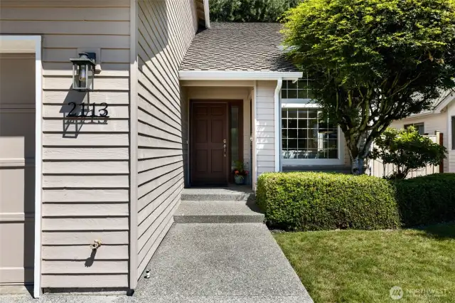 Welcoming front entry.