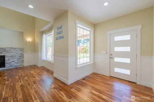 Inviting, welcoming entrance