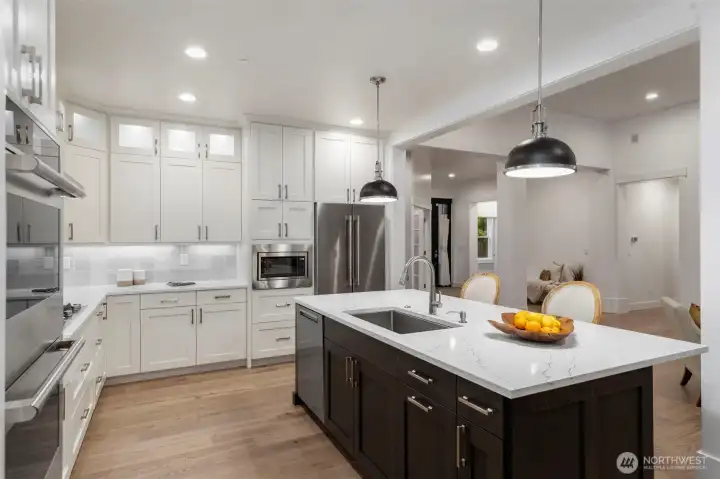 Loads of cabinet space with lighted undercabinets.