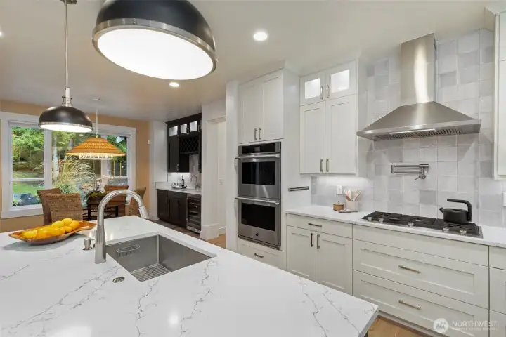 Kitchen with upgraded appliances for the chef in your household.