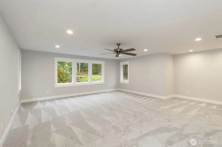 Huge recreation room upstairs.