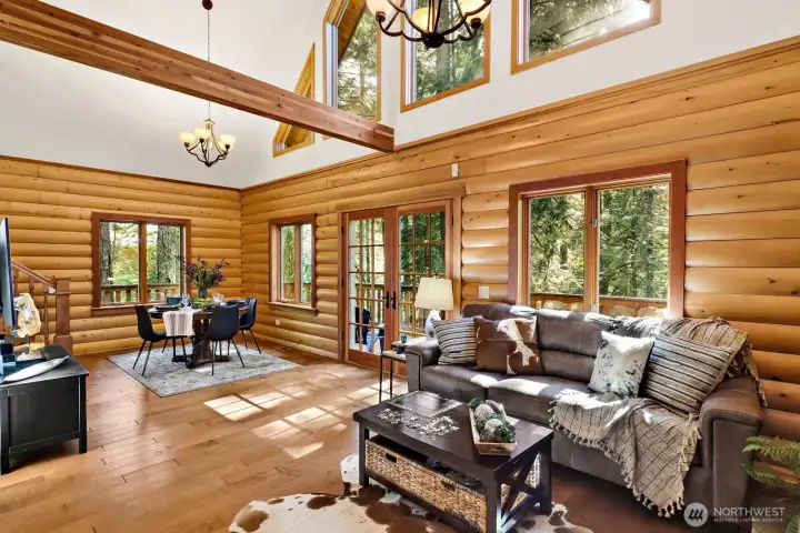 Beautiful yellow cedar through out main floor