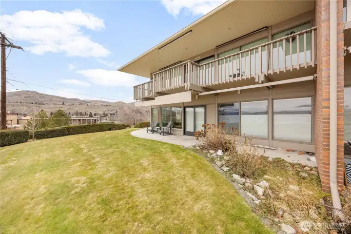 Lots of outdoor living with lakeview patio for relaxing and socializing.