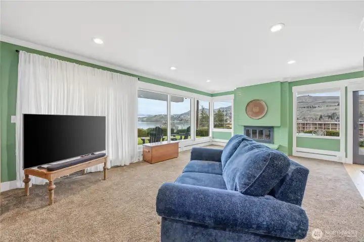 Nothing like a cozy wood fire and that is still available right here....or an insert is also an option.