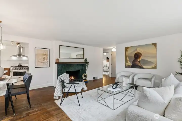 natural light in living room